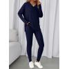 image:imageBTFBM Two Piece Sets for Women 2026 Casual Lounge Set Matching Oversized Shirts Leggings Workout Airport Travel OutfitsNavy Blue