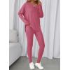 image:imageBTFBM Two Piece Sets for Women 2026 Casual Lounge Set Matching Oversized Shirts Leggings Workout Airport Travel OutfitsPink