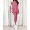 image:imageBTFBM Two Piece Sets for Women 2026 Casual Lounge Set Matching Oversized Shirts Leggings Workout Airport Travel OutfitsPink