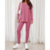image:imageBTFBM Two Piece Sets for Women 2026 Casual Lounge Set Matching Oversized Shirts Leggings Workout Airport Travel OutfitsPink