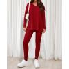 image:imageBTFBM Two Piece Sets for Women 2026 Casual Lounge Set Matching Oversized Shirts Leggings Workout Airport Travel OutfitsRed