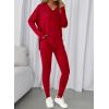 image:imageBTFBM Two Piece Sets for Women 2026 Casual Lounge Set Matching Oversized Shirts Leggings Workout Airport Travel OutfitsRed