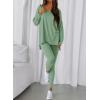 image:imageBTFBM Two Piece Sets for Women 2026 Casual Lounge Set Matching Oversized Shirts Leggings Workout Airport Travel OutfitsSage Green