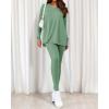 image:imageBTFBM Two Piece Sets for Women 2026 Casual Lounge Set Matching Oversized Shirts Leggings Workout Airport Travel OutfitsSage Green
