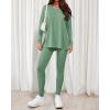 image:imageBTFBM Two Piece Sets for Women 2026 Casual Lounge Set Matching Oversized Shirts Leggings Workout Airport Travel OutfitsSage Green