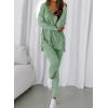 image:imageBTFBM Two Piece Sets for Women 2026 Casual Lounge Set Matching Oversized Shirts Leggings Workout Airport Travel OutfitsSage Green