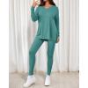 image:imageBTFBM Two Piece Sets for Women 2026 Casual Lounge Set Matching Oversized Shirts Leggings Workout Airport Travel OutfitsTurquoise