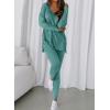 image:imageBTFBM Two Piece Sets for Women 2026 Casual Lounge Set Matching Oversized Shirts Leggings Workout Airport Travel OutfitsTurquoise