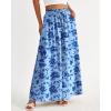 image:imageBTFBM Women Casual High Waist Wide Leg Pants 2026 Spring Summer Long Palazzo Pants Pocket Lounge Beach Vacation ClothesPrint Blue