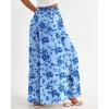 image:imageBTFBM Women Casual High Waist Wide Leg Pants 2026 Spring Summer Long Palazzo Pants Pocket Lounge Beach Vacation ClothesPrint Blue