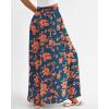 image:imageBTFBM Women Casual High Waist Wide Leg Pants 2026 Spring Summer Long Palazzo Pants Pocket Lounge Beach Vacation ClothesPrint Dark Blue Orange