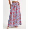 image:imageBTFBM Women Casual High Waist Wide Leg Pants 2026 Spring Summer Long Palazzo Pants Pocket Lounge Beach Vacation ClothesPrint Light Blue Red