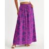 image:imageBTFBM Women Casual High Waist Wide Leg Pants 2026 Spring Summer Long Palazzo Pants Pocket Lounge Beach Vacation ClothesPrint Purple