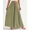 image:imageBTFBM Women Casual High Waist Wide Leg Pants 2026 Spring Summer Long Palazzo Pants Pocket Lounge Beach Vacation ClothesSolid Light Army Green