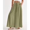 image:imageBTFBM Women Casual High Waist Wide Leg Pants 2026 Spring Summer Long Palazzo Pants Pocket Lounge Beach Vacation ClothesSolid Light Army Green
