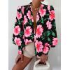 image:imageBTFBM Women Fashion Button Down Shirts 2026 V Neck Boho Printed Long Sleeve Blouses Dressy Casual Spring Fall TopsBig Floral Black Pink