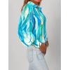 image:imageBTFBM Women Fashion Button Down Shirts 2026 V Neck Boho Printed Long Sleeve Blouses Dressy Casual Spring Fall TopsFloral Blue Green