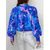 image:imageBTFBM Women Fashion Button Down Shirts 2026 V Neck Boho Printed Long Sleeve Blouses Dressy Casual Spring Fall TopsFloral Blue Pink