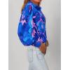 image:imageBTFBM Women Fashion Button Down Shirts 2026 V Neck Boho Printed Long Sleeve Blouses Dressy Casual Spring Fall TopsFloral Blue Pink
