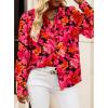 image:imageBTFBM Women Fashion Button Down Shirts 2026 V Neck Boho Printed Long Sleeve Blouses Dressy Casual Spring Fall TopsFloral Red