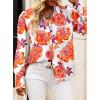 image:imageBTFBM Women Fashion Button Down Shirts 2026 V Neck Boho Printed Long Sleeve Blouses Dressy Casual Spring Fall TopsFloral White Red