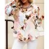 image:imageBTFBM Women Fashion Button Down Shirts 2026 V Neck Boho Printed Long Sleeve Blouses Dressy Casual Spring Fall TopsGraphic Print