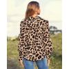 image:imageBTFBM Women Fashion Button Down Shirts 2026 V Neck Boho Printed Long Sleeve Blouses Dressy Casual Spring Fall TopsLeopard Print