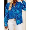 image:imageBTFBM Women Fashion Button Down Shirts 2026 V Neck Boho Printed Long Sleeve Blouses Dressy Casual Spring Fall TopsMulti Blue