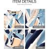 image:imageBTFBM Women Fashion Button Down Shirts 2026 V Neck Boho Printed Long Sleeve Blouses Dressy Casual Spring Fall TopsPrint Navy