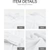 image:imageBTFBM Women Fashion Button Down Shirts 2026 V Neck Boho Printed Long Sleeve Blouses Dressy Casual Spring Fall TopsSolid White
