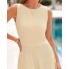 image:imageBTFBM Women Tank Midi Dress Summer Crewneck Sleeveless Pleated A Line Business Casual Formal Sweater Spring Dresses 2026Apricot