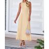image:imageBTFBM Women Tank Midi Dress Summer Crewneck Sleeveless Pleated A Line Business Casual Formal Sweater Spring Dresses 2026Apricot