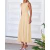 image:imageBTFBM Women Tank Midi Dress Summer Crewneck Sleeveless Pleated A Line Business Casual Formal Sweater Spring Dresses 2026Apricot