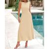 image:imageBTFBM Women Tank Midi Dress Summer Crewneck Sleeveless Pleated A Line Business Casual Formal Sweater Spring Dresses 2026Apricot