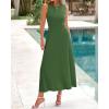 image:imageBTFBM Women Tank Midi Dress Summer Crewneck Sleeveless Pleated A Line Business Casual Formal Sweater Spring Dresses 2026Army Green