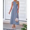 image:imageBTFBM Women Tank Midi Dress Summer Crewneck Sleeveless Pleated A Line Business Casual Formal Sweater Spring Dresses 2026Blue Grey
