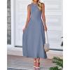 image:imageBTFBM Women Tank Midi Dress Summer Crewneck Sleeveless Pleated A Line Business Casual Formal Sweater Spring Dresses 2026Blue Grey