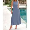 image:imageBTFBM Women Tank Midi Dress Summer Crewneck Sleeveless Pleated A Line Business Casual Formal Sweater Spring Dresses 2026Blue Grey
