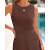 image:imageBTFBM Women Tank Midi Dress Summer Crewneck Sleeveless Pleated A Line Business Casual Formal Sweater Spring Dresses 2026Brown