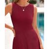 image:imageBTFBM Women Tank Midi Dress Summer Crewneck Sleeveless Pleated A Line Business Casual Formal Sweater Spring Dresses 2026Burgundy