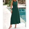 image:imageBTFBM Women Tank Midi Dress Summer Crewneck Sleeveless Pleated A Line Business Casual Formal Sweater Spring Dresses 2026Dark Green