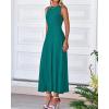 image:imageBTFBM Women Tank Midi Dress Summer Crewneck Sleeveless Pleated A Line Business Casual Formal Sweater Spring Dresses 2026Lake Blue
