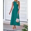 image:imageBTFBM Women Tank Midi Dress Summer Crewneck Sleeveless Pleated A Line Business Casual Formal Sweater Spring Dresses 2026Lake Blue