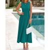 image:imageBTFBM Women Tank Midi Dress Summer Crewneck Sleeveless Pleated A Line Business Casual Formal Sweater Spring Dresses 2026Lake Blue