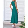 image:imageBTFBM Women Tank Midi Dress Summer Crewneck Sleeveless Pleated A Line Business Casual Formal Sweater Spring Dresses 2026Lake Blue