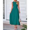 image:imageBTFBM Women Tank Midi Dress Summer Crewneck Sleeveless Pleated A Line Business Casual Formal Sweater Spring Dresses 2026Lake Blue