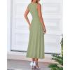 image:imageBTFBM Women Tank Midi Dress Summer Crewneck Sleeveless Pleated A Line Business Casual Formal Sweater Spring Dresses 2026Mist Green
