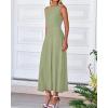 image:imageBTFBM Women Tank Midi Dress Summer Crewneck Sleeveless Pleated A Line Business Casual Formal Sweater Spring Dresses 2026Mist Green