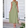 image:imageBTFBM Women Tank Midi Dress Summer Crewneck Sleeveless Pleated A Line Business Casual Formal Sweater Spring Dresses 2026Mist Green