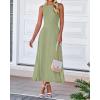 image:imageBTFBM Women Tank Midi Dress Summer Crewneck Sleeveless Pleated A Line Business Casual Formal Sweater Spring Dresses 2026Mist Green